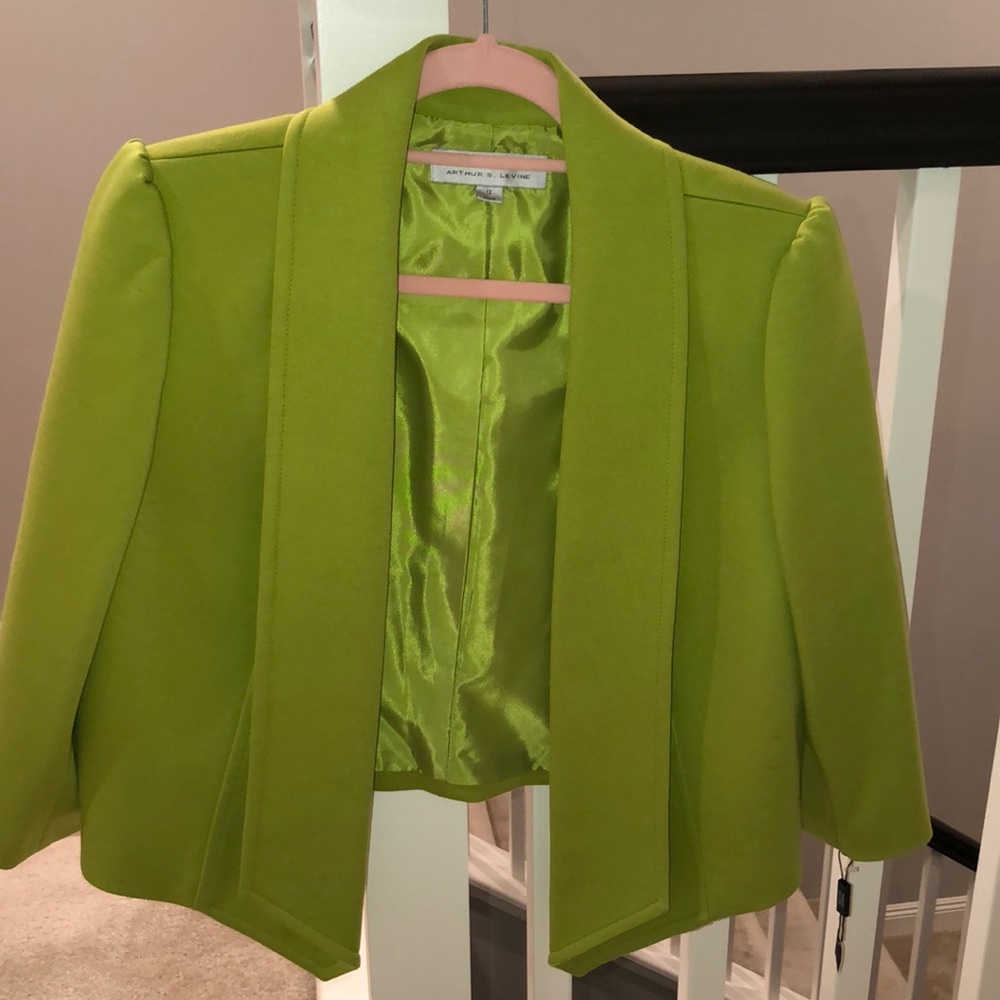 Lime green TAHARI blazer